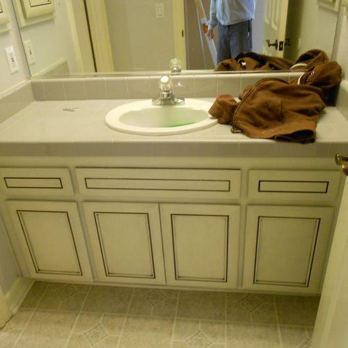 A before picture of a bathroom remodel