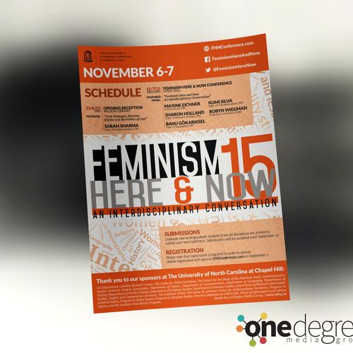 Poster Design: Feminism Here & Now Conference at U