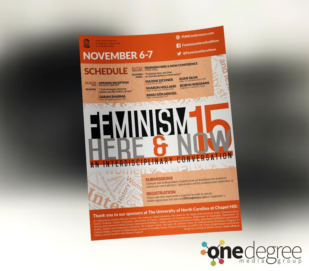 Poster Design: Feminism Here & Now Conference at U