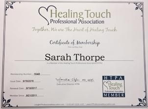 I am certified in Healing Touch; trained in Reiki,
