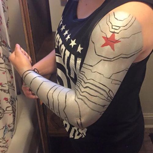 My friend's arm for Captain America: Civil War, 20