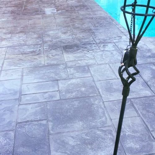 Pool Deck needed a fresh stain!