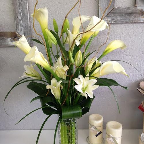 Large Arrangement of Hybrid Calla Lilies and Orien