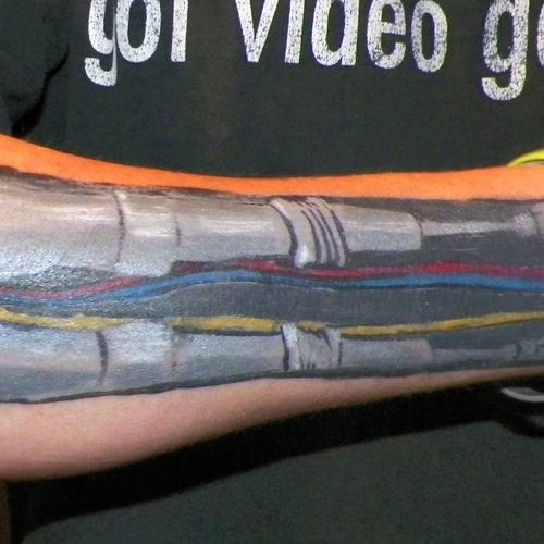 Arm designs are available for "tattoo style" paint
