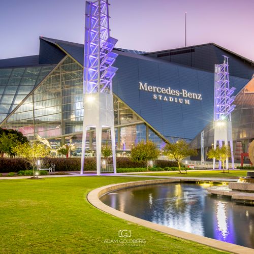 Dusk photograph for a client at Mercedes-Benz stad