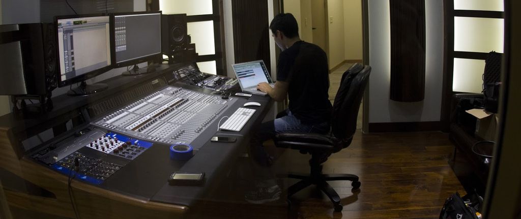 Audio Engineer Hard At Work