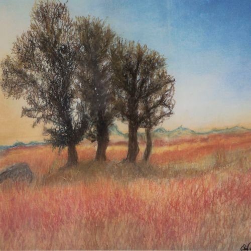 landscape in pastel