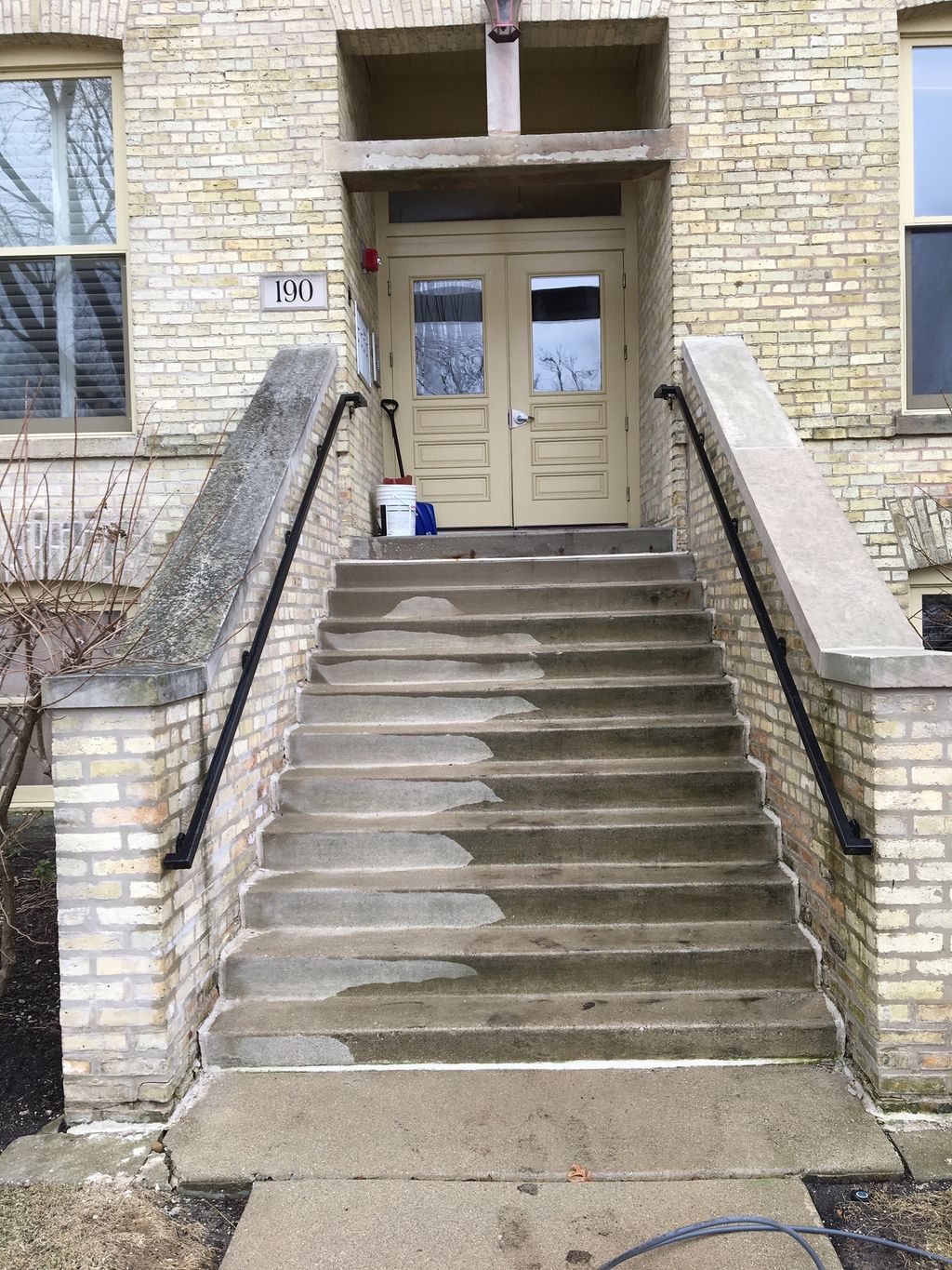 Left Railing Needs A Bit Of Scrubbing!!