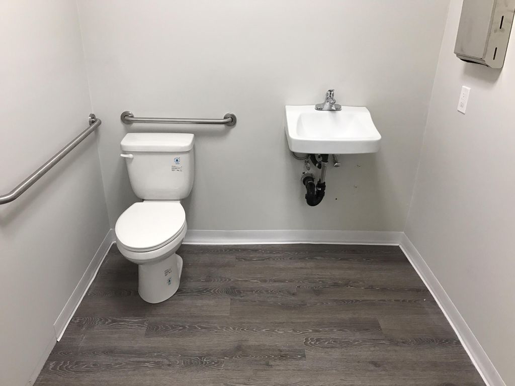 the bath room plumbing is a 100% complete.