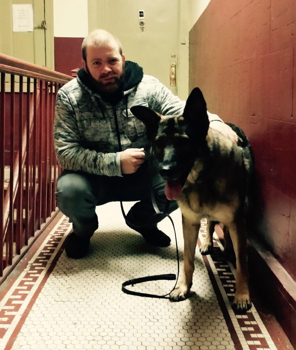 Mean Gene and his K9 companion on another bed bug 