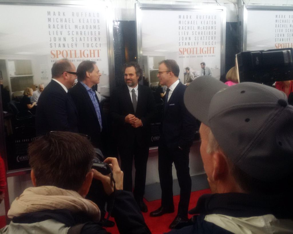 Shooting "Spotlight" red carpet movie premiere in 
