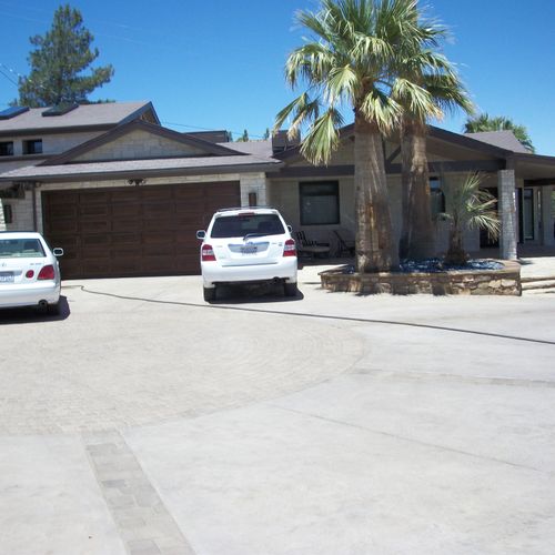 Addition and brand new drive way with stamped conc