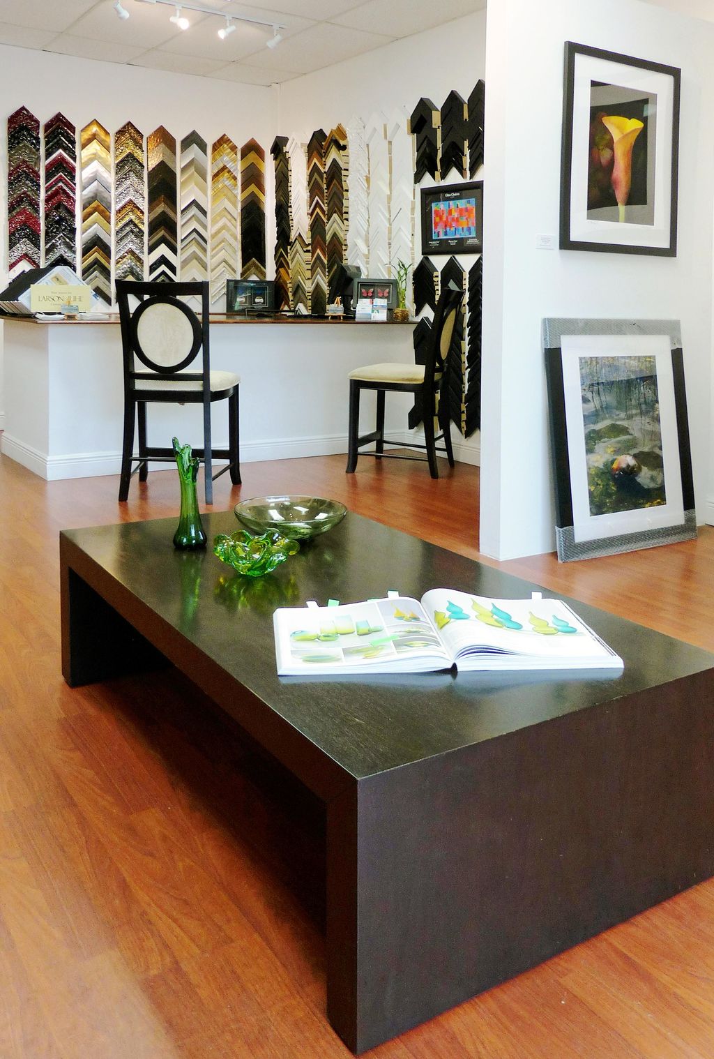Our gallery features art by local artists, decorat