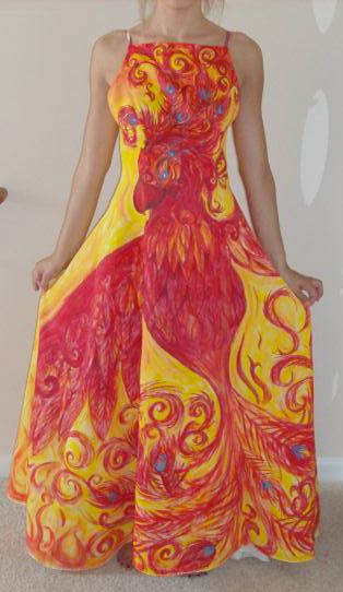 handpainted dress