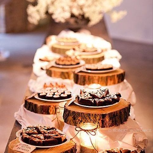 Outdoor wedding, dessert display (2013)