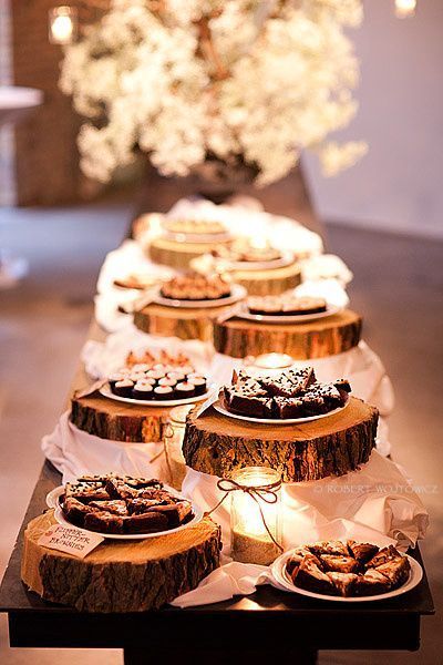 Outdoor wedding, dessert display (2013)