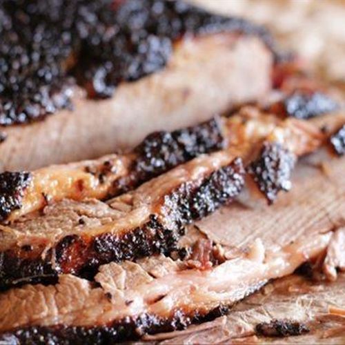 Beef brisket, our most popular meat. It is smoked 
