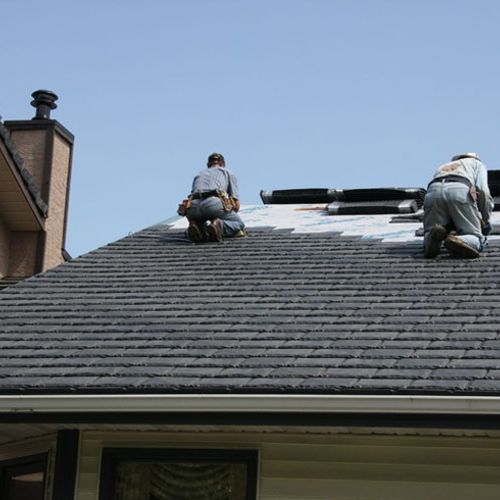 Residential roofing job