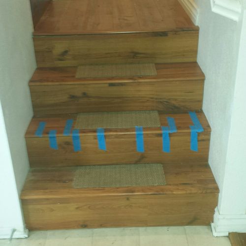 Stairway Wood Floor Repair