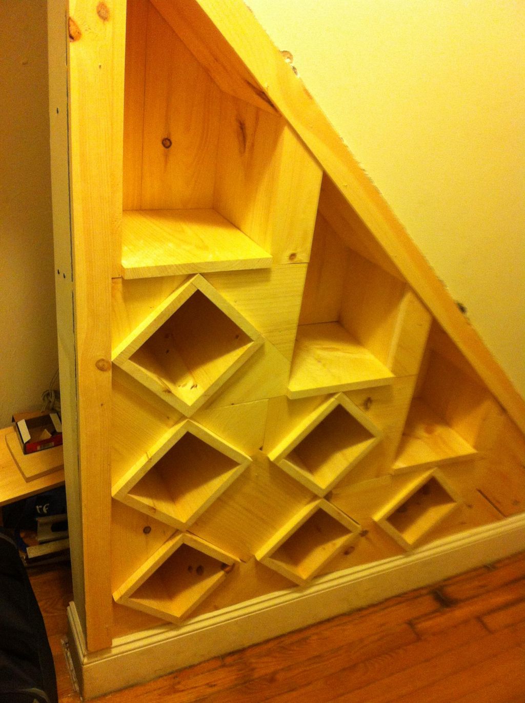 These wine racks were finished for a couple in Bos