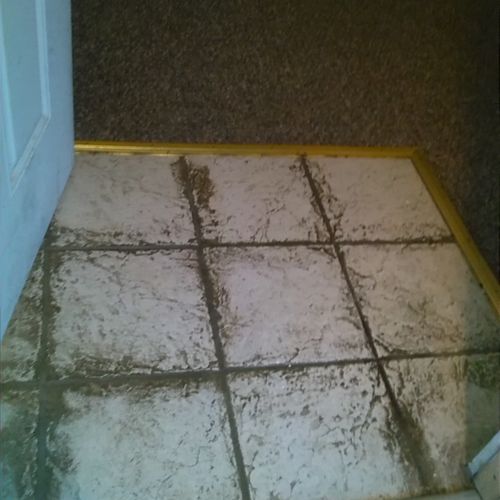 Before picture of this mud floor...