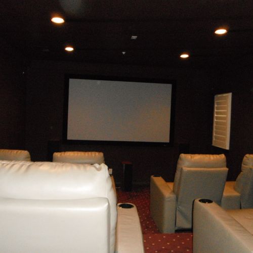 movie room interior painting