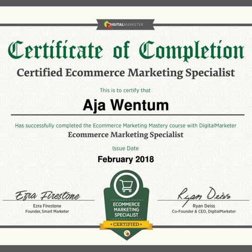 Ecommerce Mastery Certificate