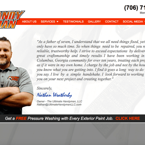Web Design & Development for The Ultimate Handyman