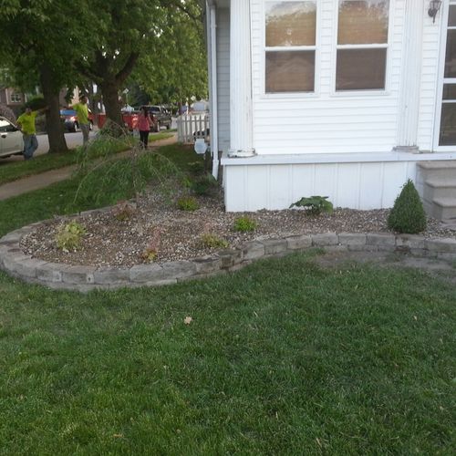 Edging with Landscape rock