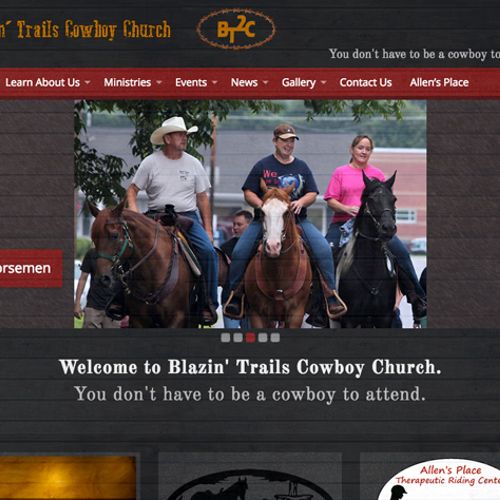 Blazin' Trails Cowboy Church - WordPress