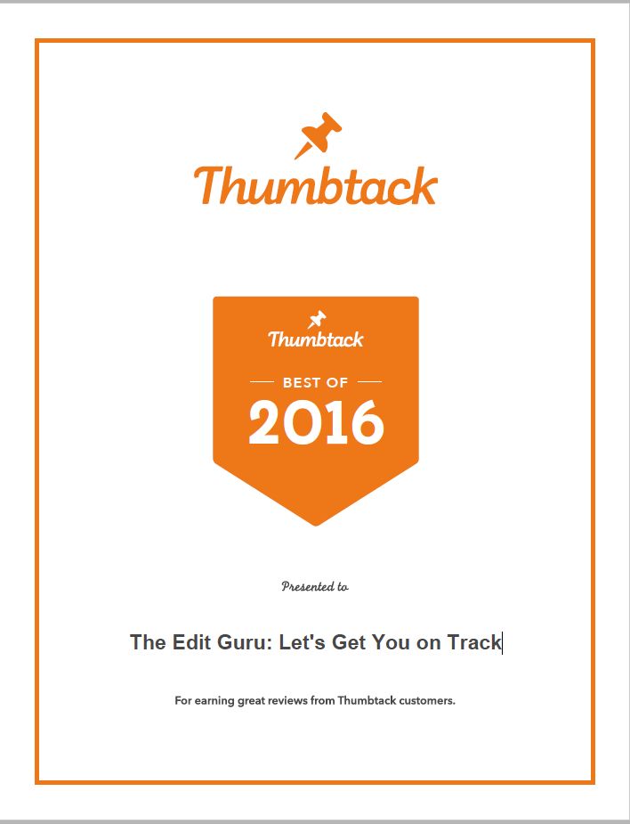 Second year on Thumbtack, going strong!