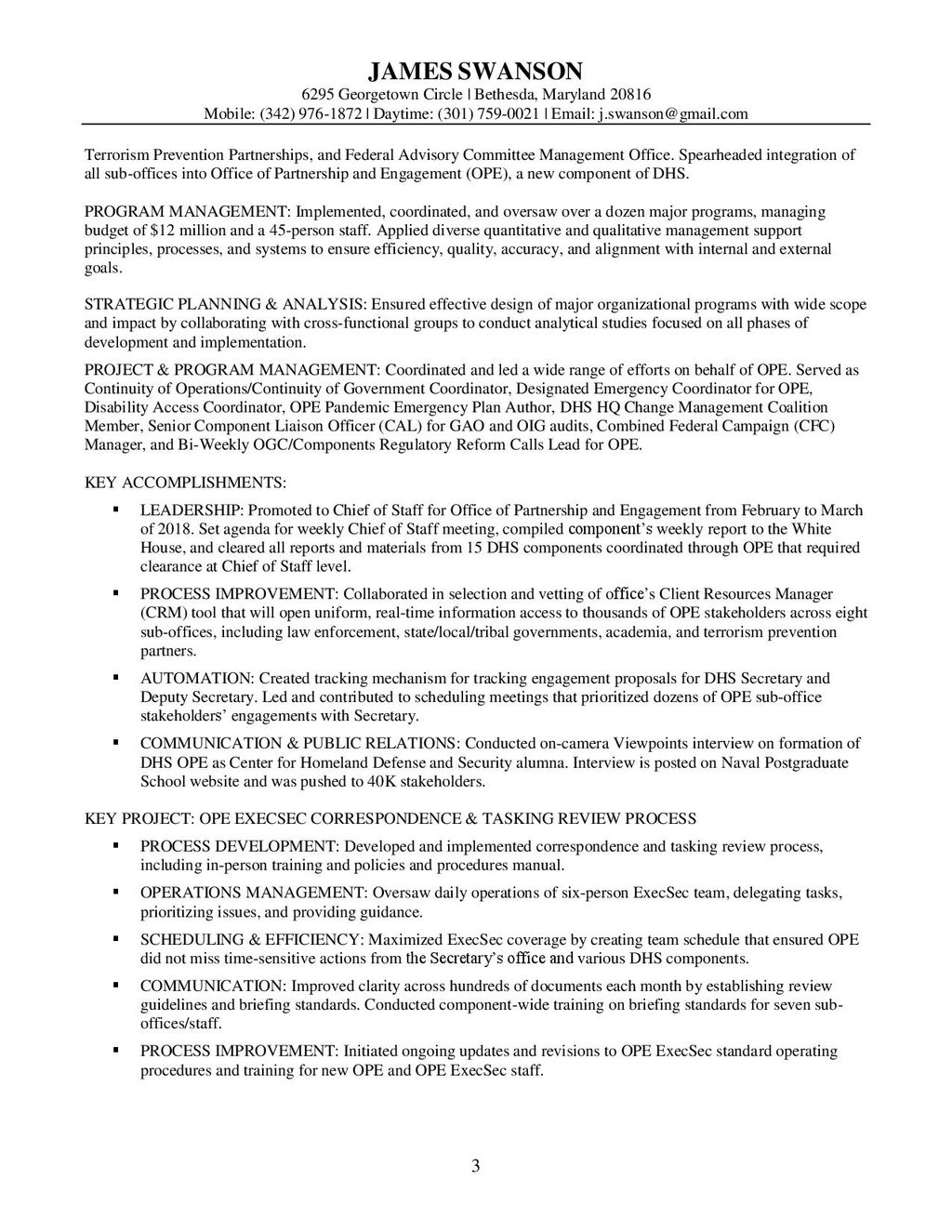 Pg. 3 Sample federal resume