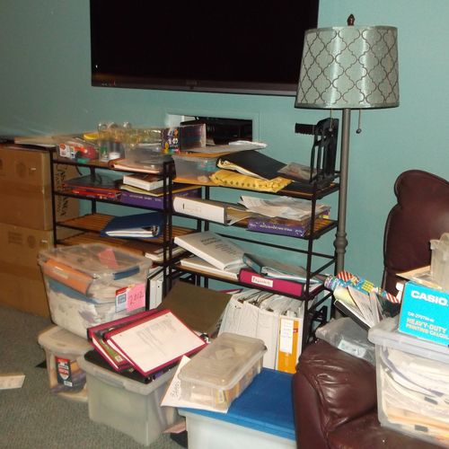 Disorganized shelves