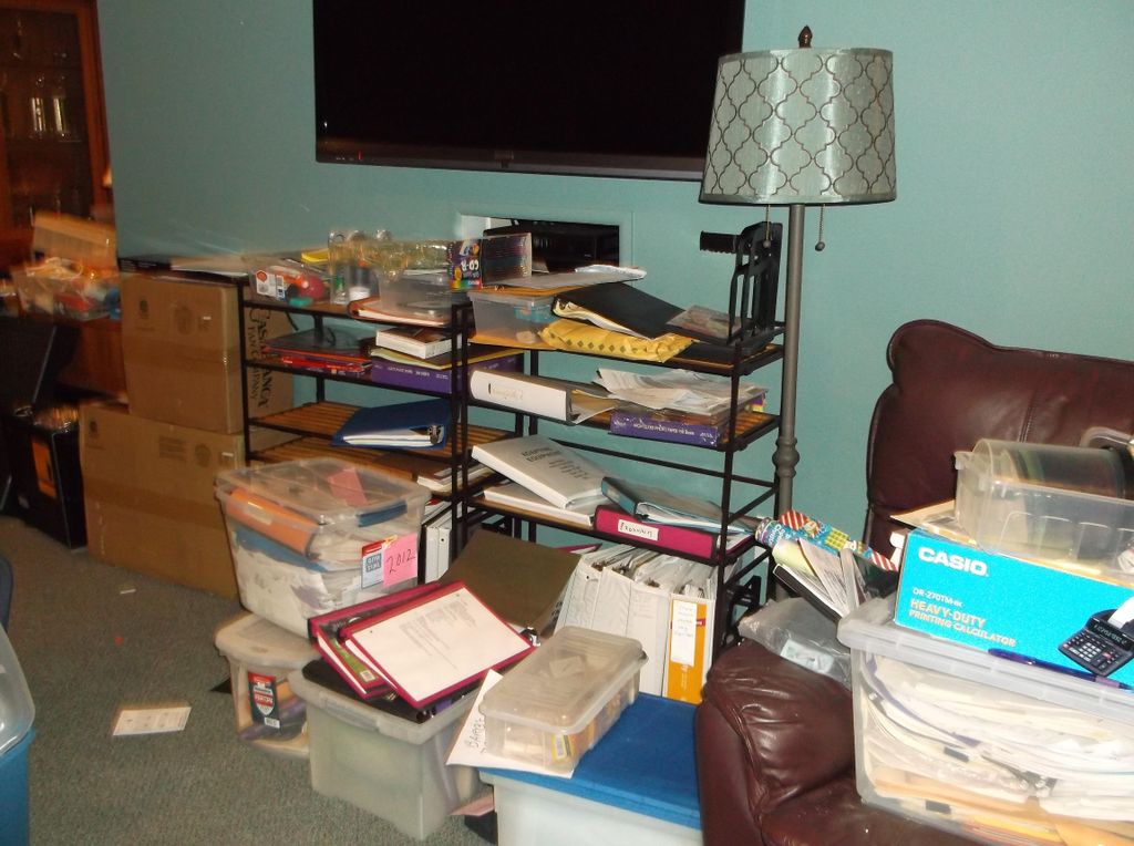 Disorganized shelves