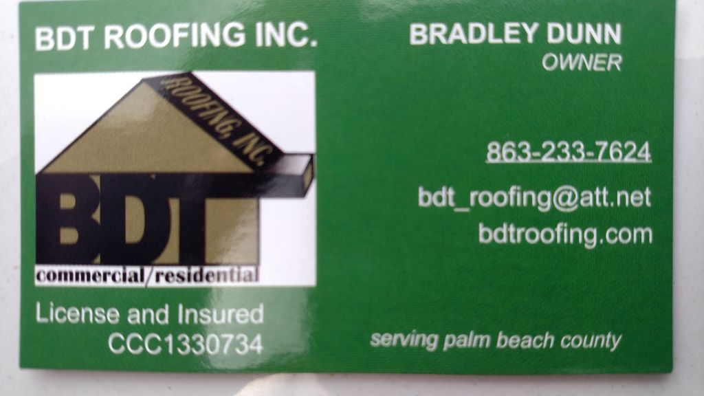BDT ROOFING OF FLORIDA