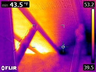 Infrared imaging in the attic.