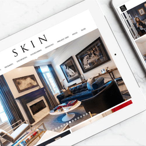 Website for interior design experts SKIN. SkinYour