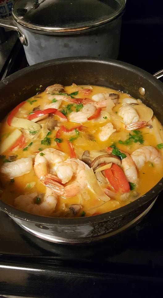 Caribbean Thai Red Curry with Shrimp