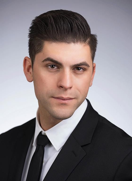 Male professional headshot suit and tie for social