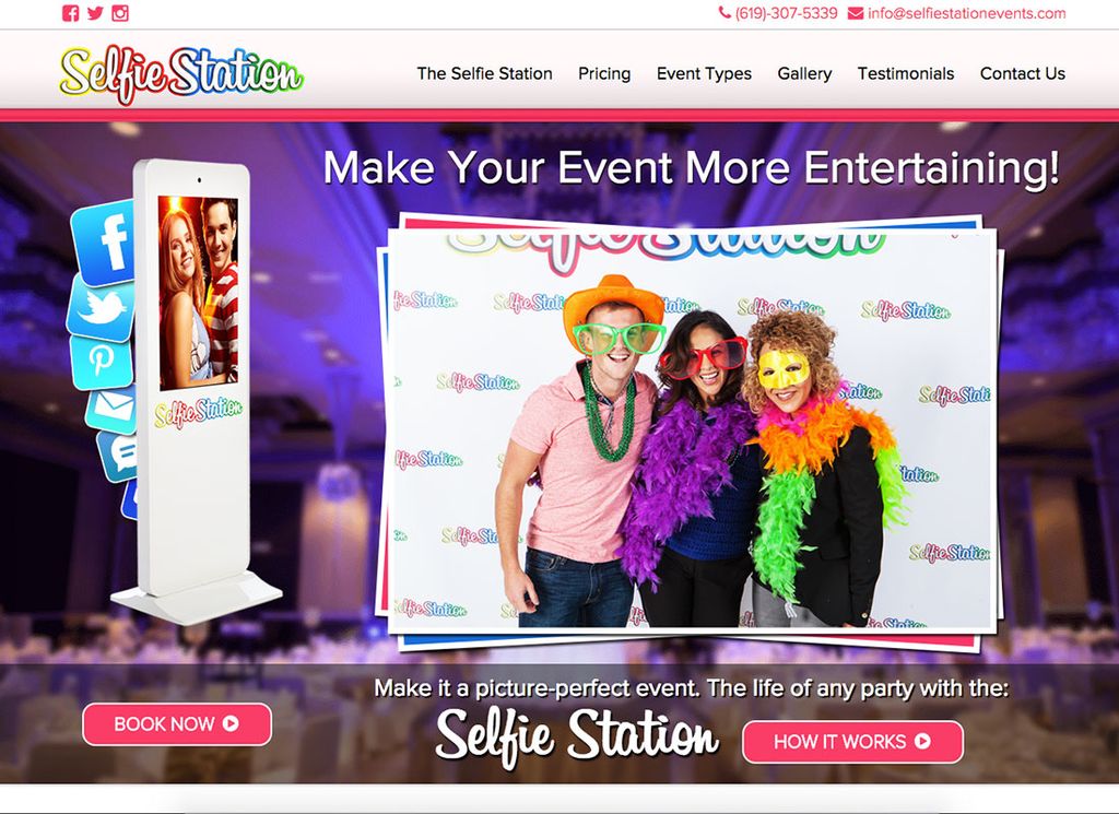 SelfieStationEvents.com
Custom-made web design.
