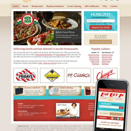 Responsive web design and search marketing for Eat