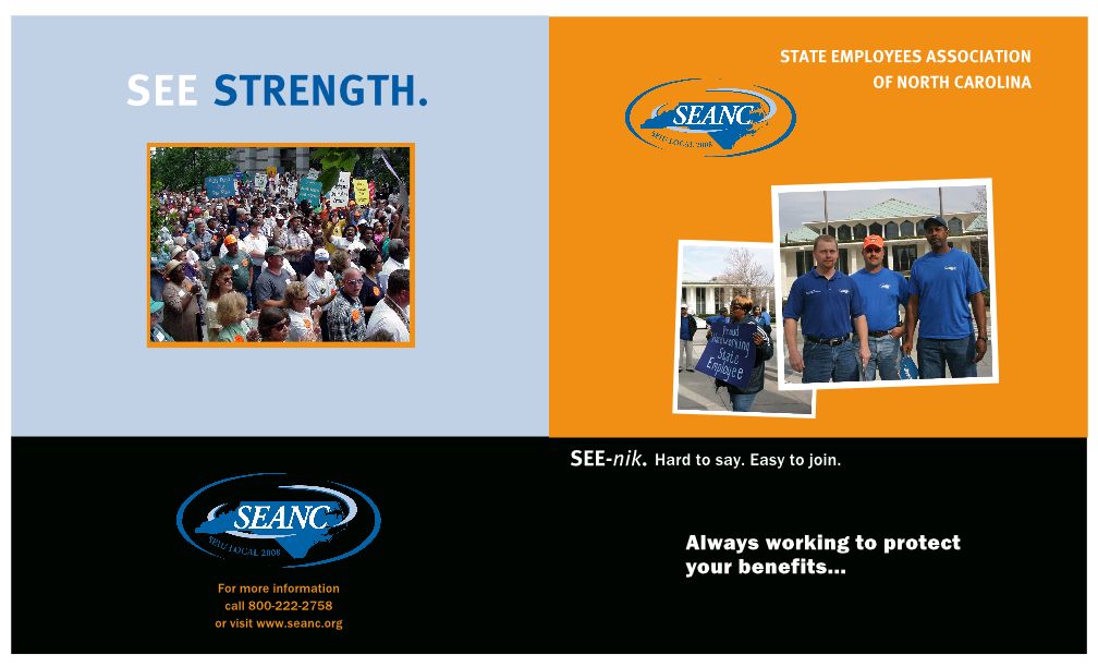 Front and back cover page of a brochure