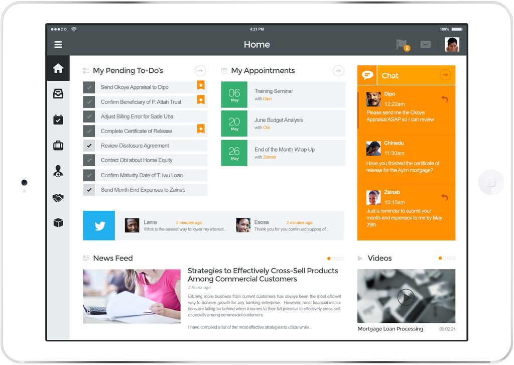 International iPad Banking App