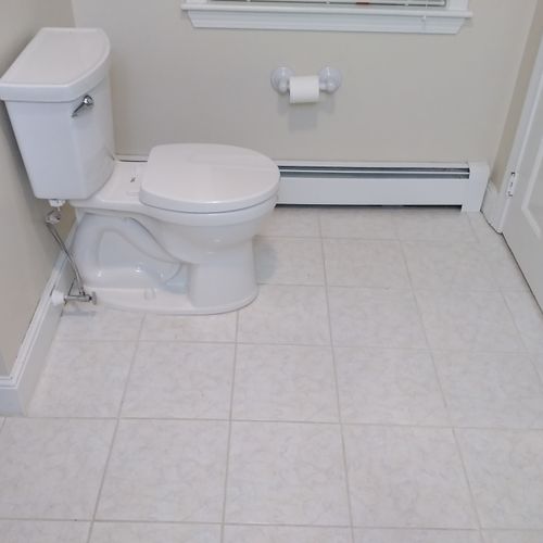 New tile and toilet install.