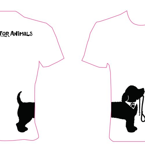 This tee shirt is in process for the Houston mspca