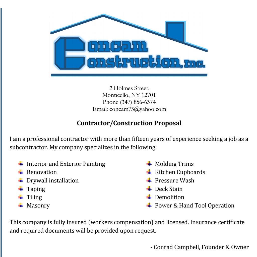 concam construction, inc.
