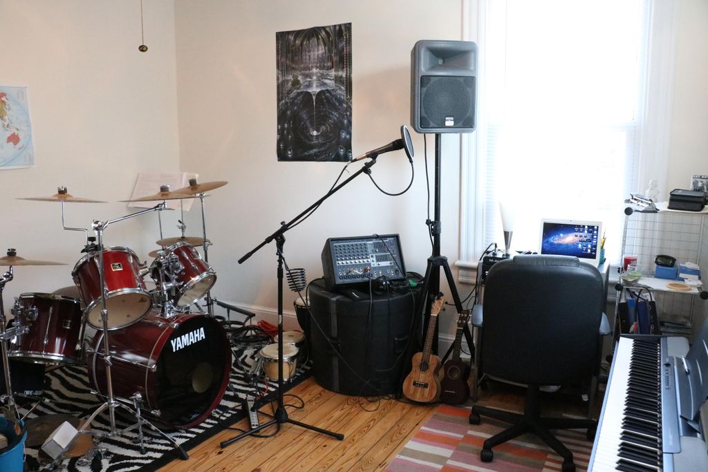 Another view of the home studio.