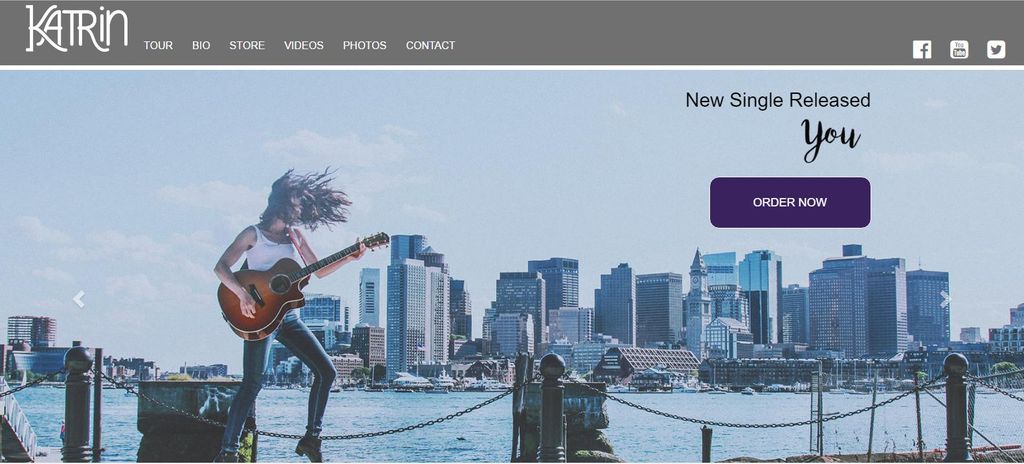 Responsive web design for katrinmusic.com