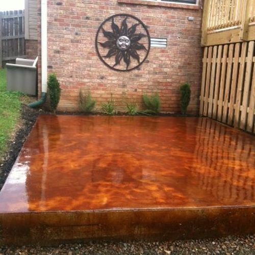 Acid stained patio