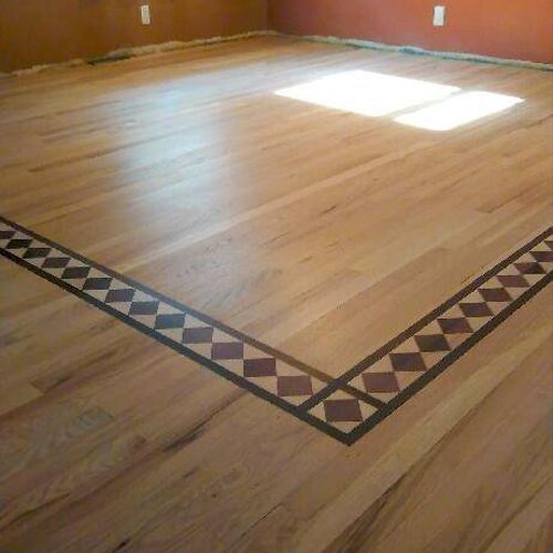 This floor is a basic custom stained designed.Soil
